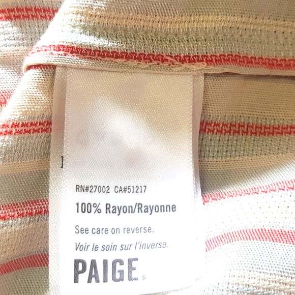 PAIGE "Kylenn" striped three-quarter length sleeve ruffle mini dress - Picture 13 of 15